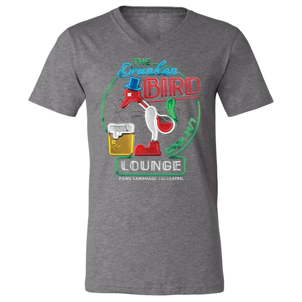 Unisex V-Neck T-Shirt - 7BZXF5NS - Deep Heather - 13