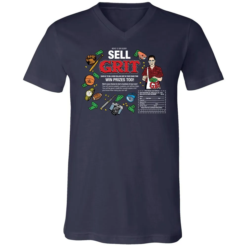 Unisex V-Neck T-Shirt - LFSNR9KZ - Navy - 2
