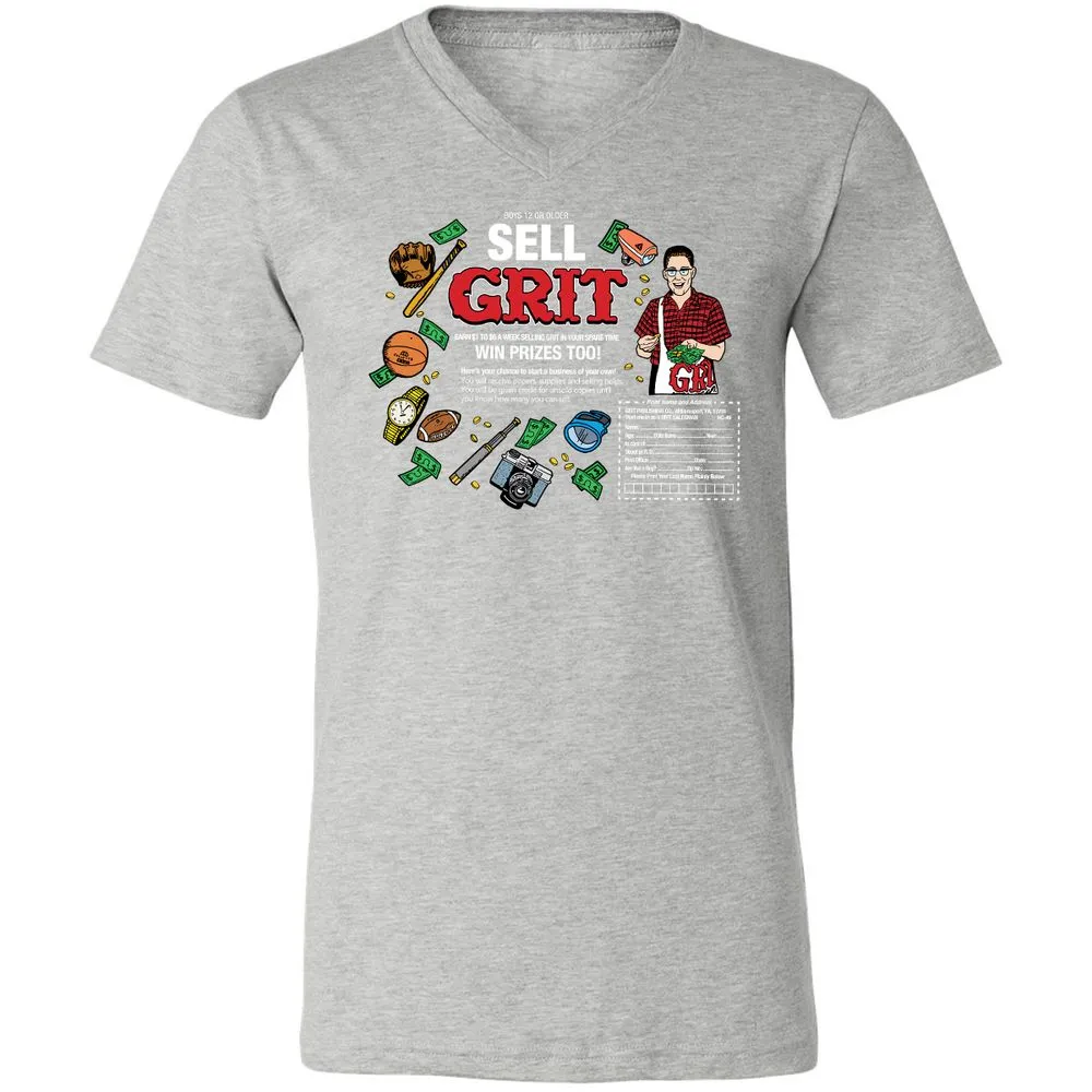 Unisex V-Neck T-Shirt - LFSNR9KZ - Athletic Heather - 7