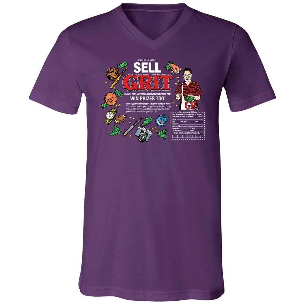 Unisex V-Neck T-Shirt - LFSNR9KZ - Team Purple - 9