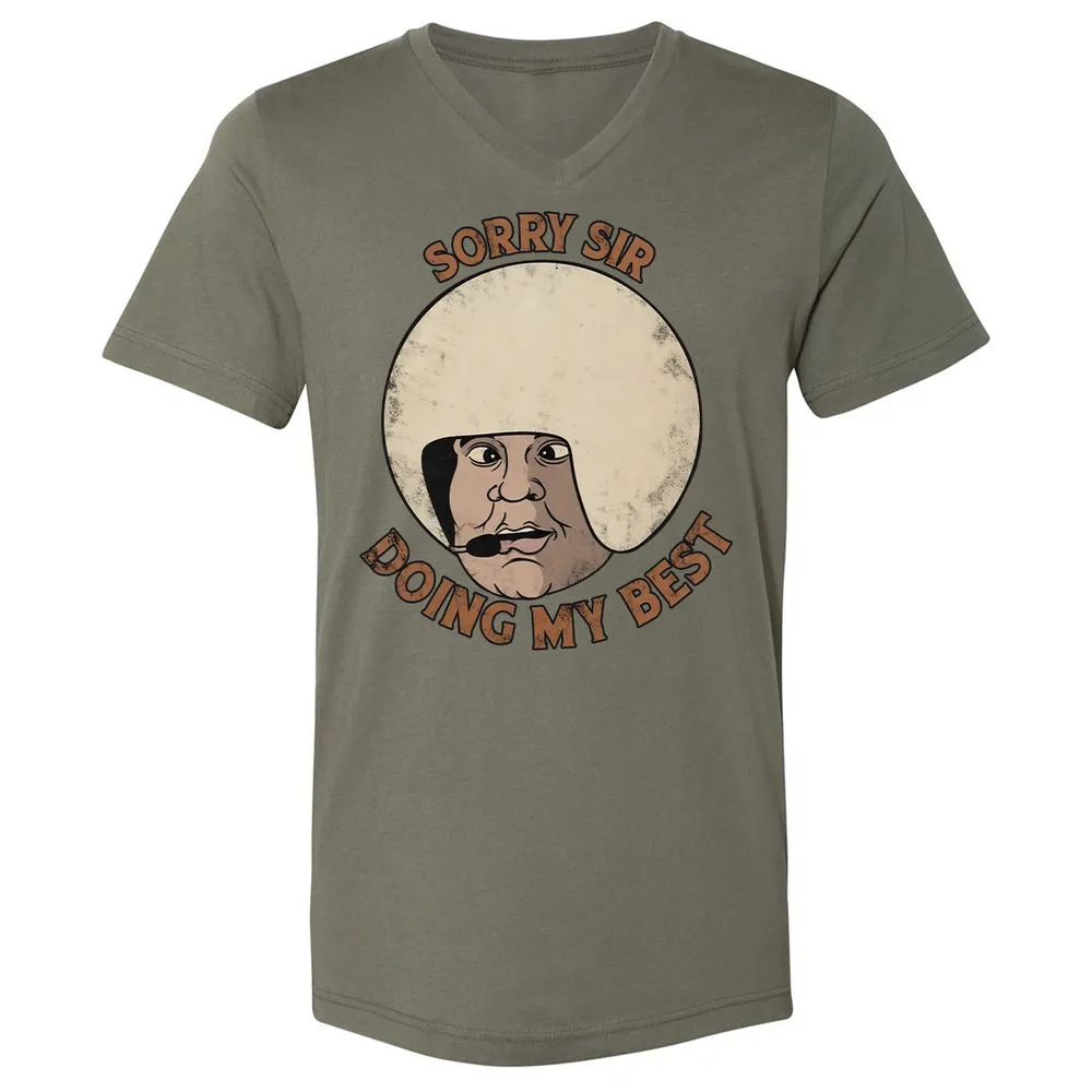 Unisex V-Neck T-Shirt - NVQCLK58 - Military Green - 10