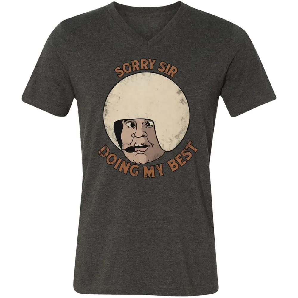 Unisex V-Neck T-Shirt - NVQCLK58 - Dark Grey Heather - 8