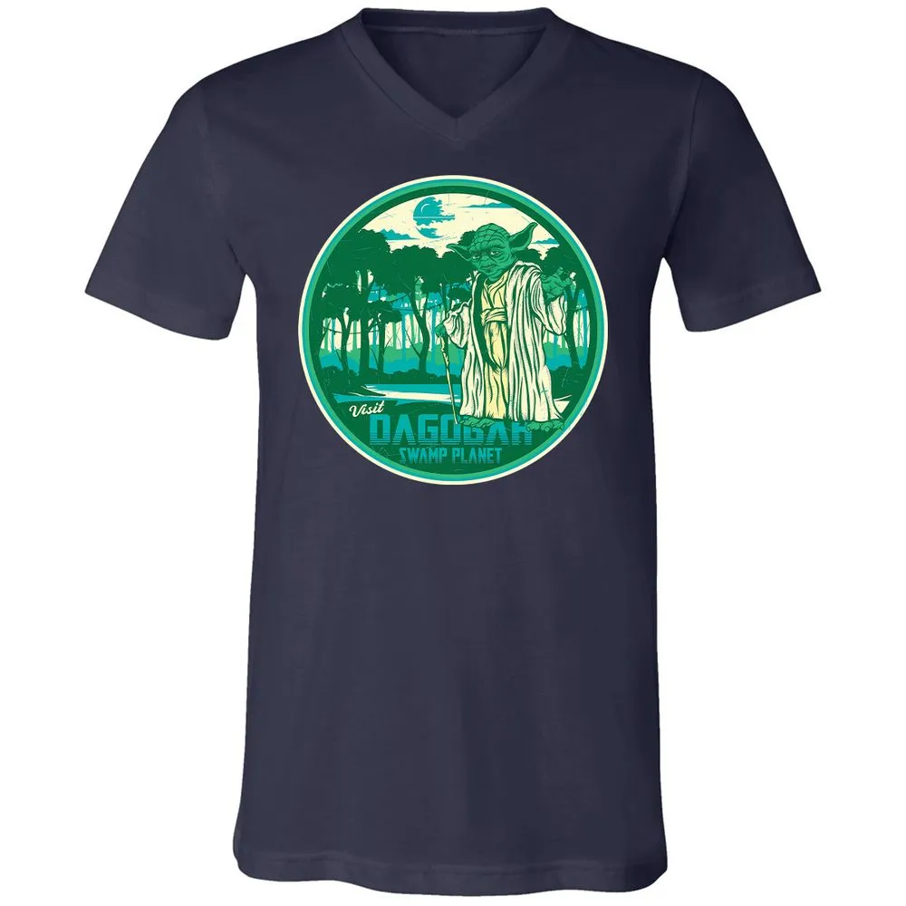 Unisex V-Neck T-Shirt - AS6XKND5 - Navy - 2