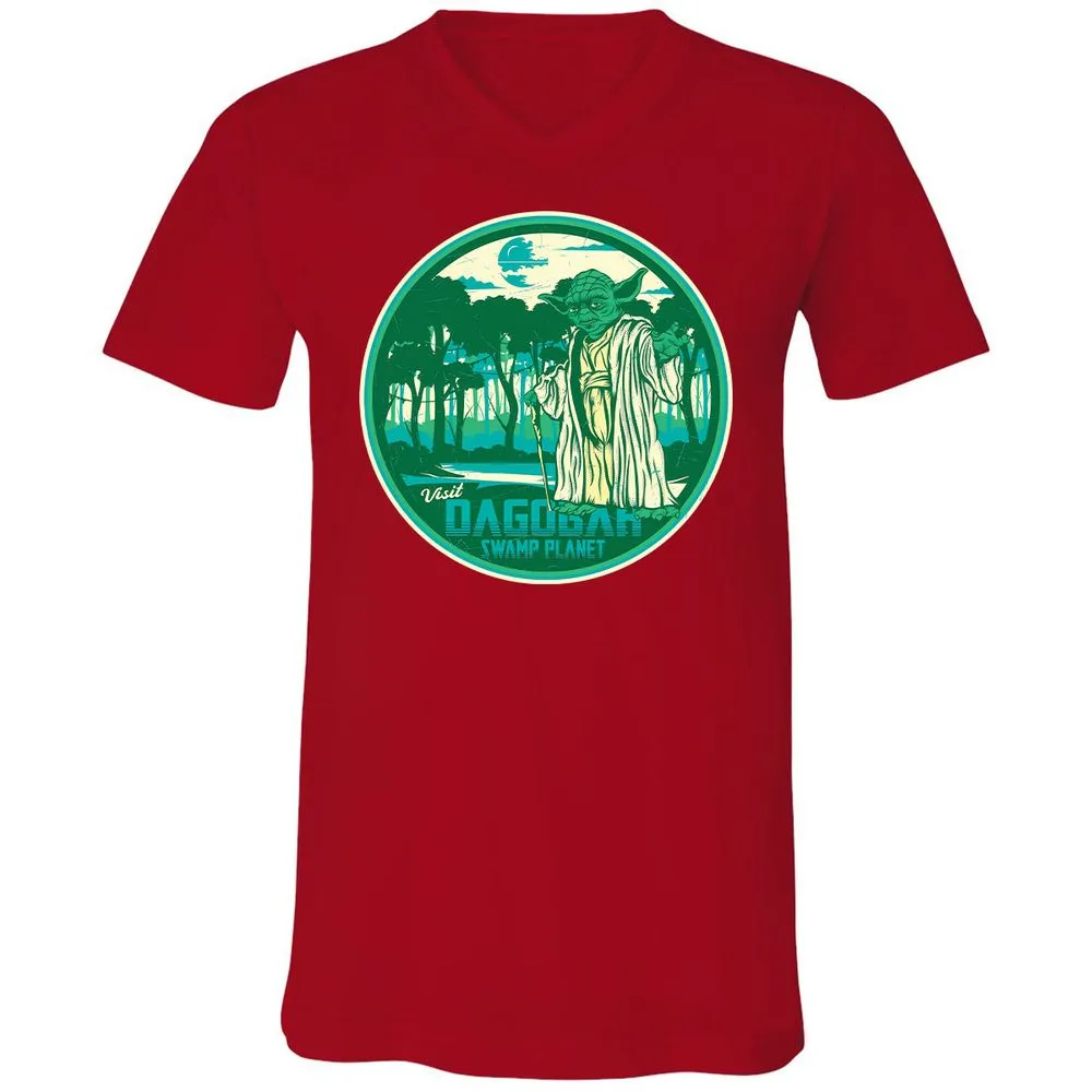 Unisex V-Neck T-Shirt - AS6XKND5 - Red - 3