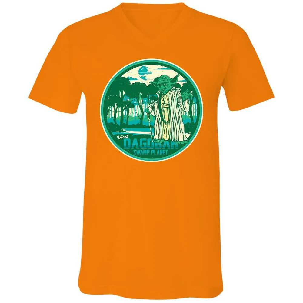 Unisex V-Neck T-Shirt - AS6XKND5 - Orange - 11