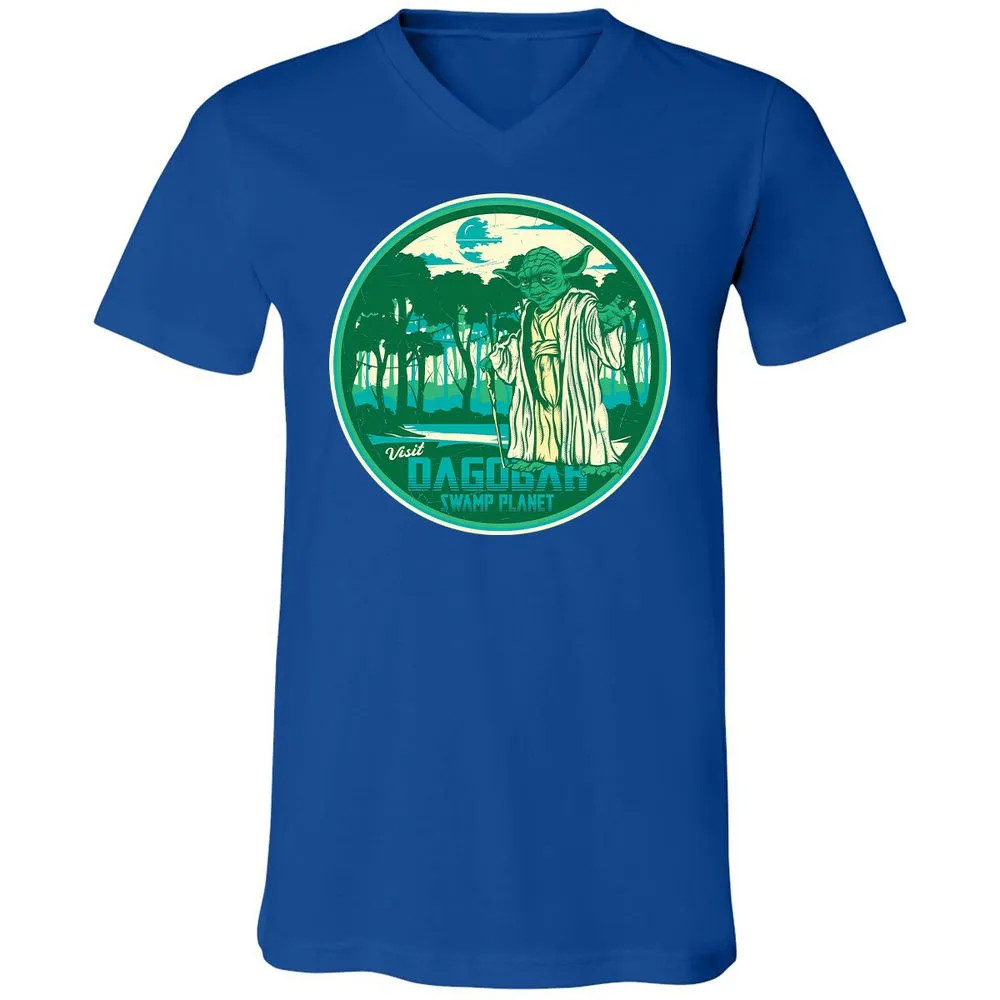 Unisex V-Neck T-Shirt - AS6XKND5 - True Royal - 4