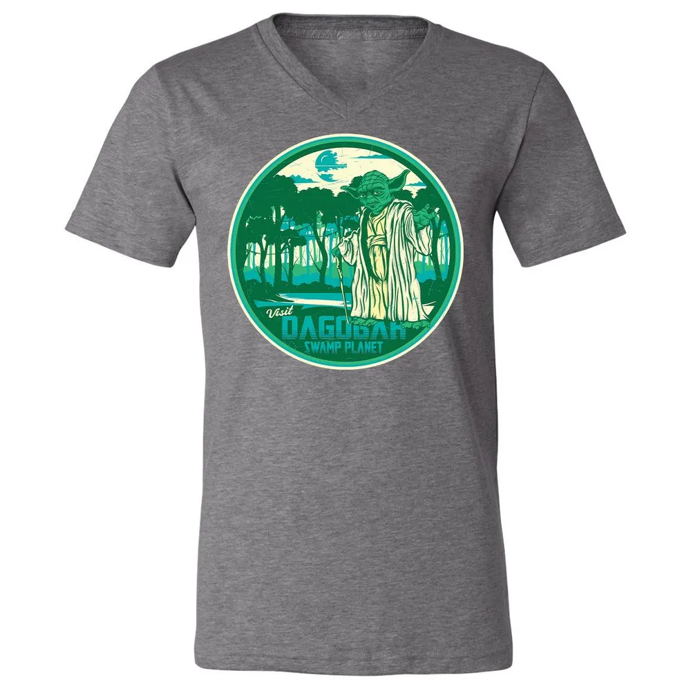 Unisex V-Neck T-Shirt - AS6XKND5 - Deep Heather - 13