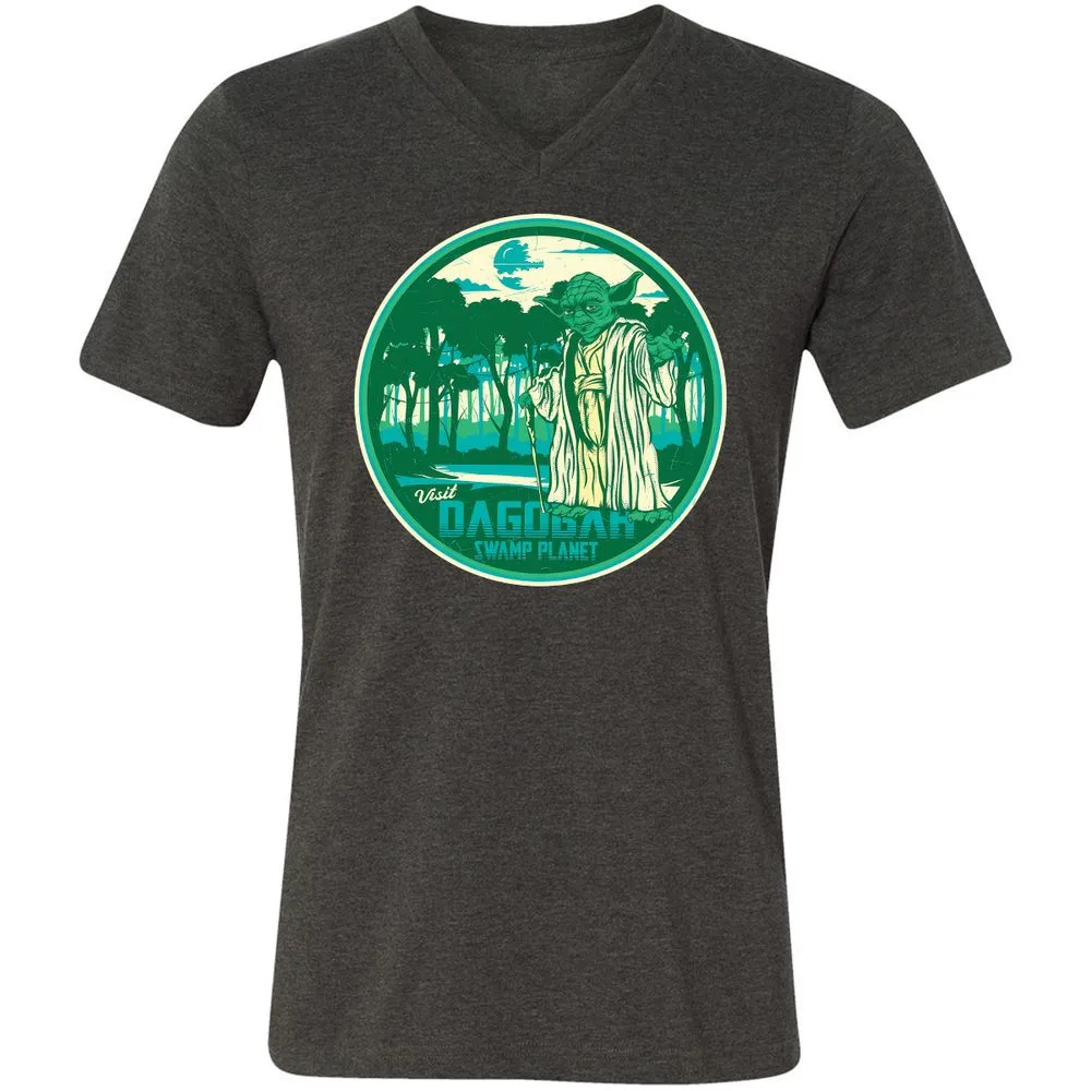 Unisex V-Neck T-Shirt - AS6XKND5 - Dark Grey Heather - 8