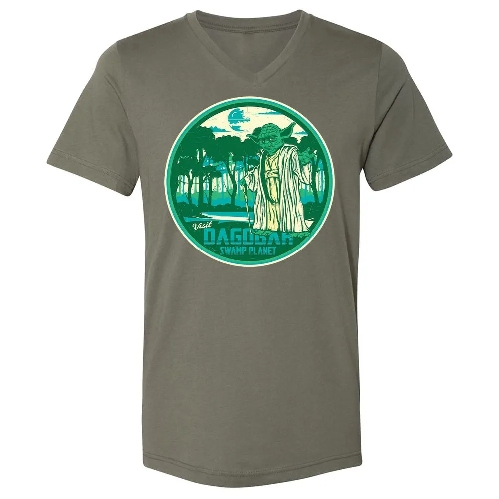 Unisex V-Neck T-Shirt - AS6XKND5 - Military Green - 10