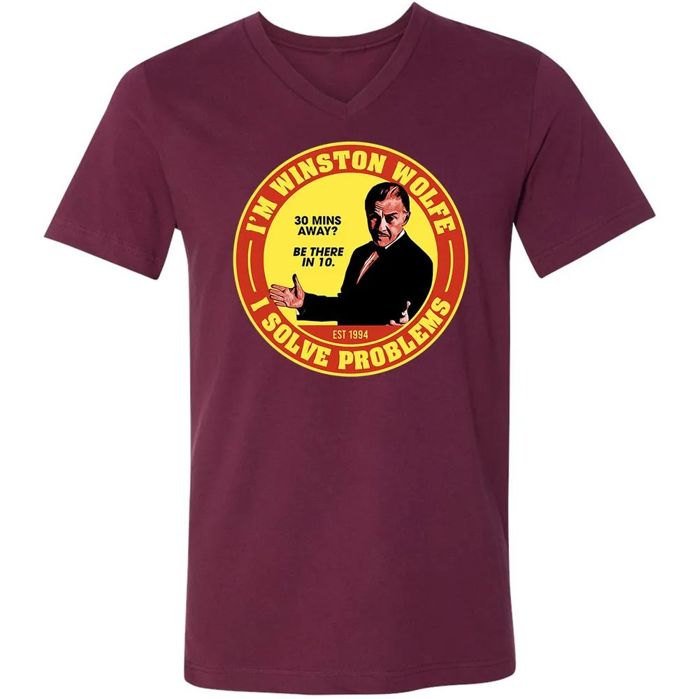 Unisex V-Neck T-Shirt - S2TWLL64 - Maroon - 6