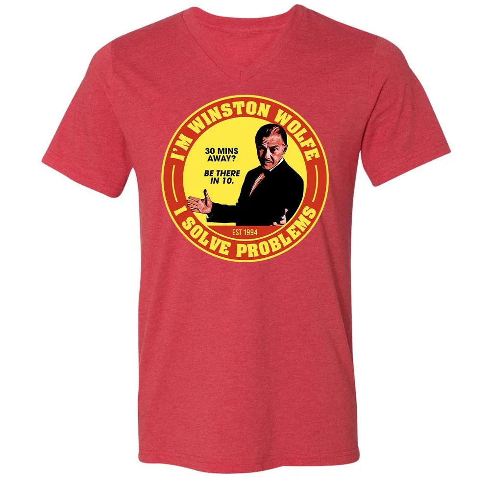 Unisex V-Neck T-Shirt - S2TWLL64 - Heather Red - 16