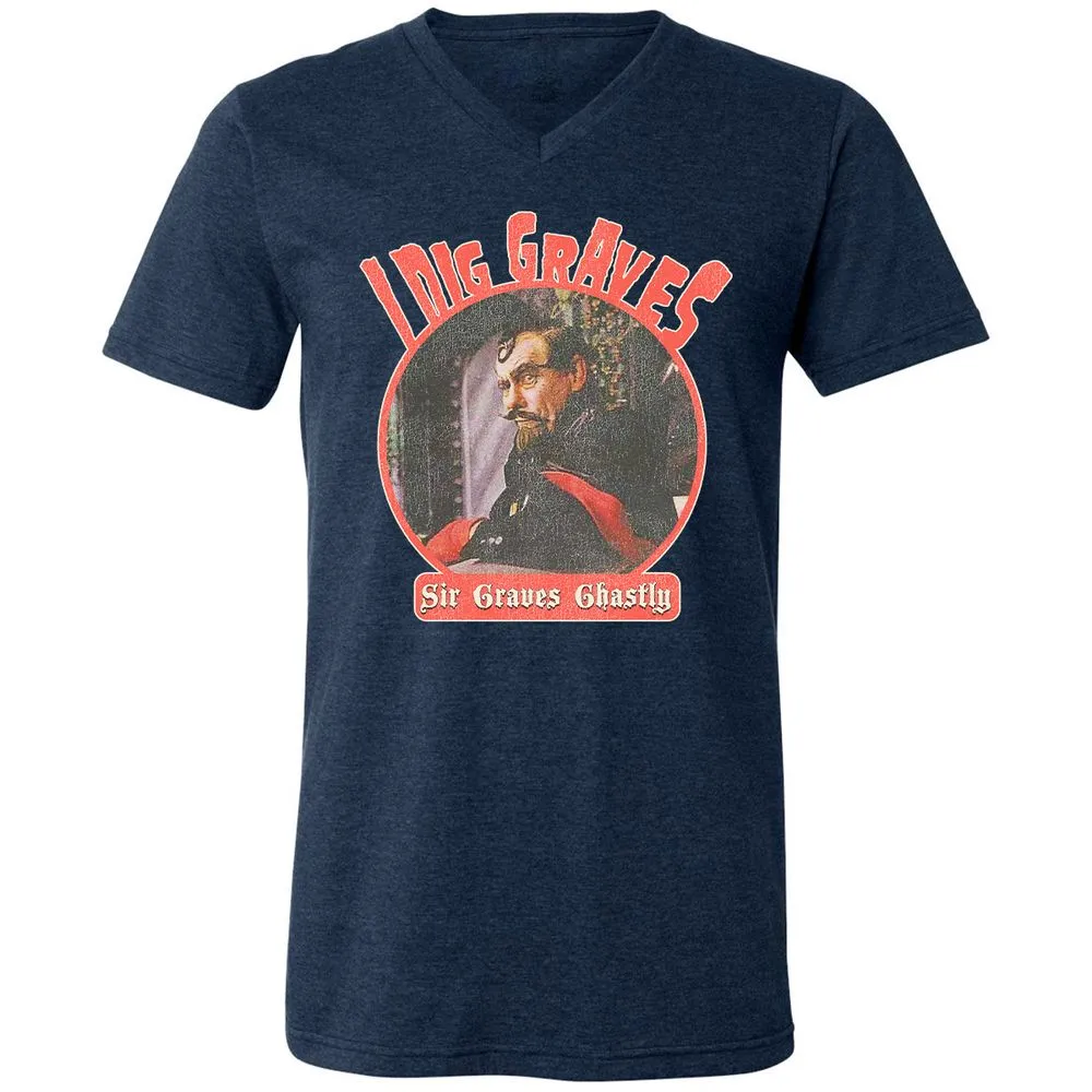 Unisex V-Neck T-Shirt - EBP7BS3U - Heather Navy - 15