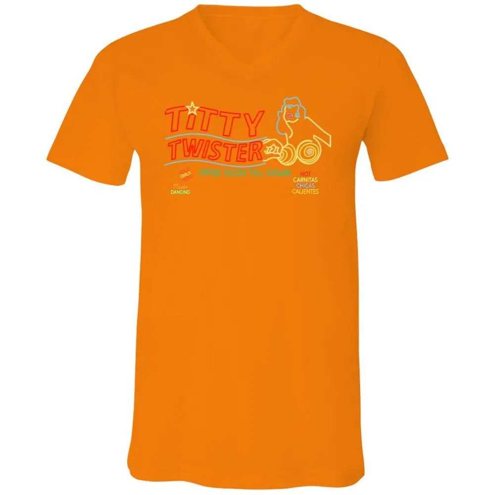 Unisex V-Neck T-Shirt - C4A3BBA9 - Orange - 11