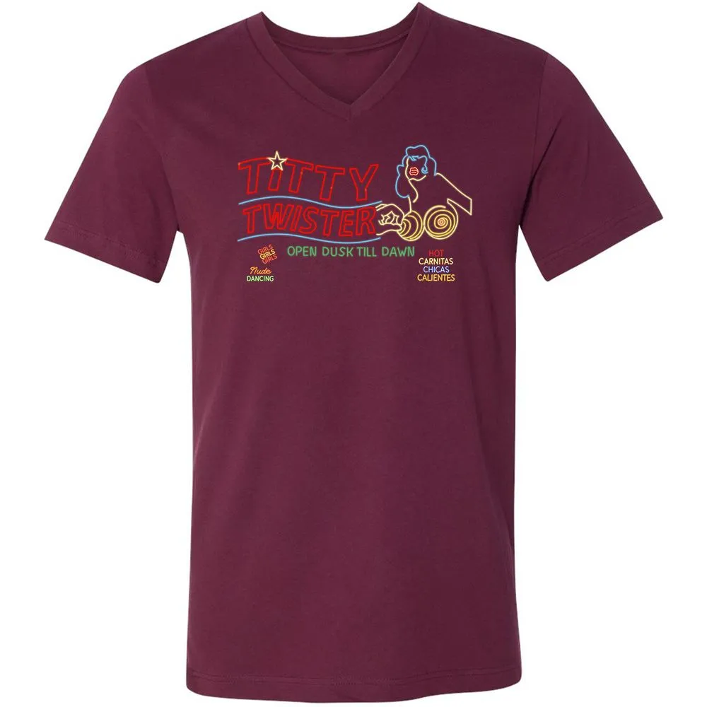 Unisex V-Neck T-Shirt - C4A3BBA9 - Maroon - 6