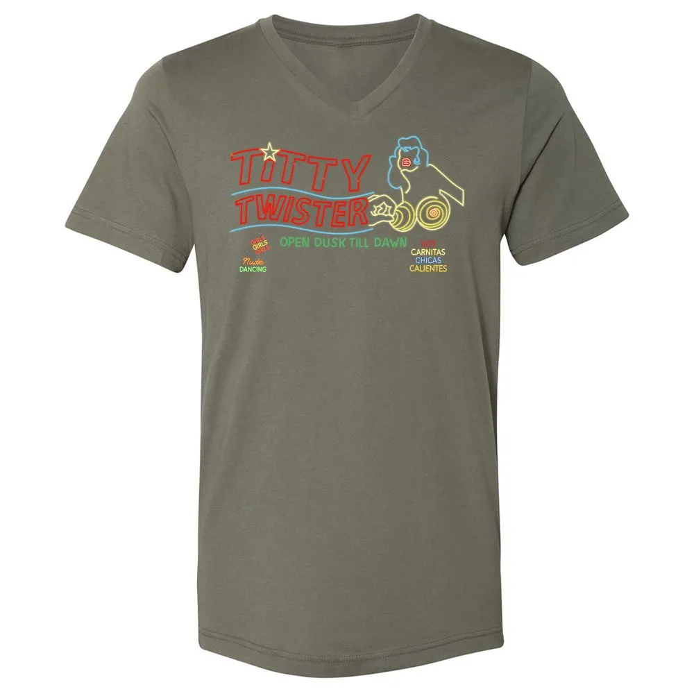 Unisex V-Neck T-Shirt - C4A3BBA9 - Military Green - 10