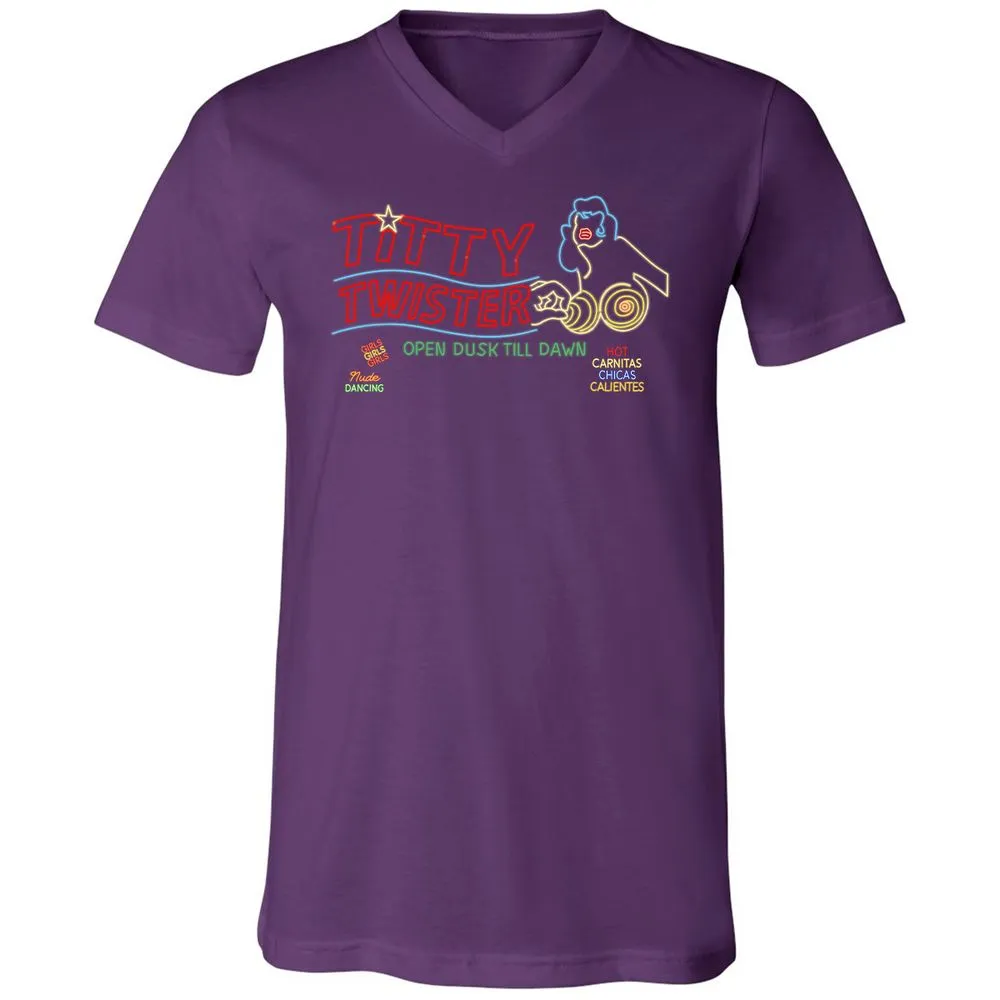 Unisex V-Neck T-Shirt - C4A3BBA9 - Team Purple - 9