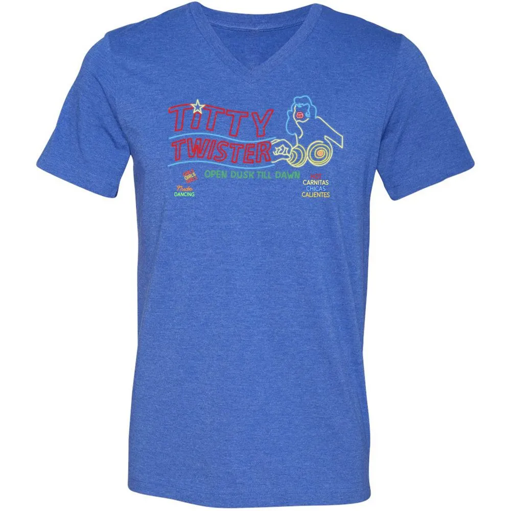 Unisex V-Neck T-Shirt - C4A3BBA9 - Heather True Royal - 14