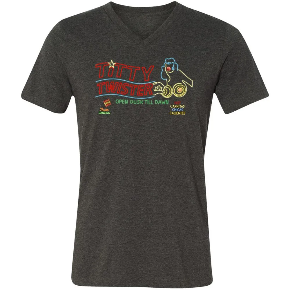 Unisex V-Neck T-Shirt - C4A3BBA9 - Dark Grey Heather - 8