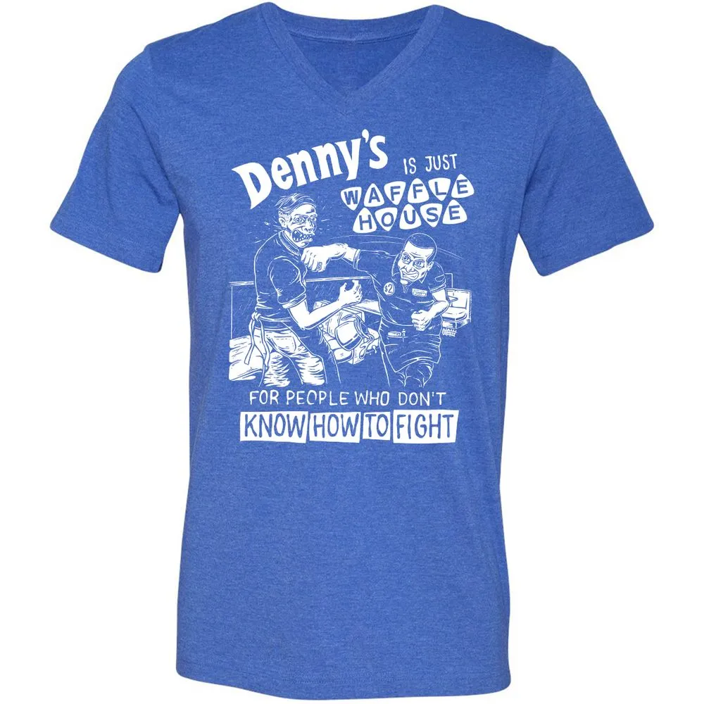 Unisex V-Neck T-Shirt - 5ZSNV8SE - Heather True Royal - 14