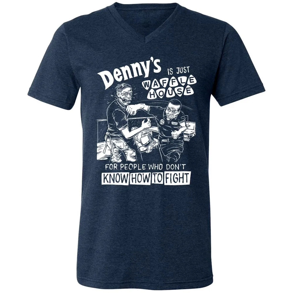 Unisex V-Neck T-Shirt - 5ZSNV8SE - Heather Navy - 15