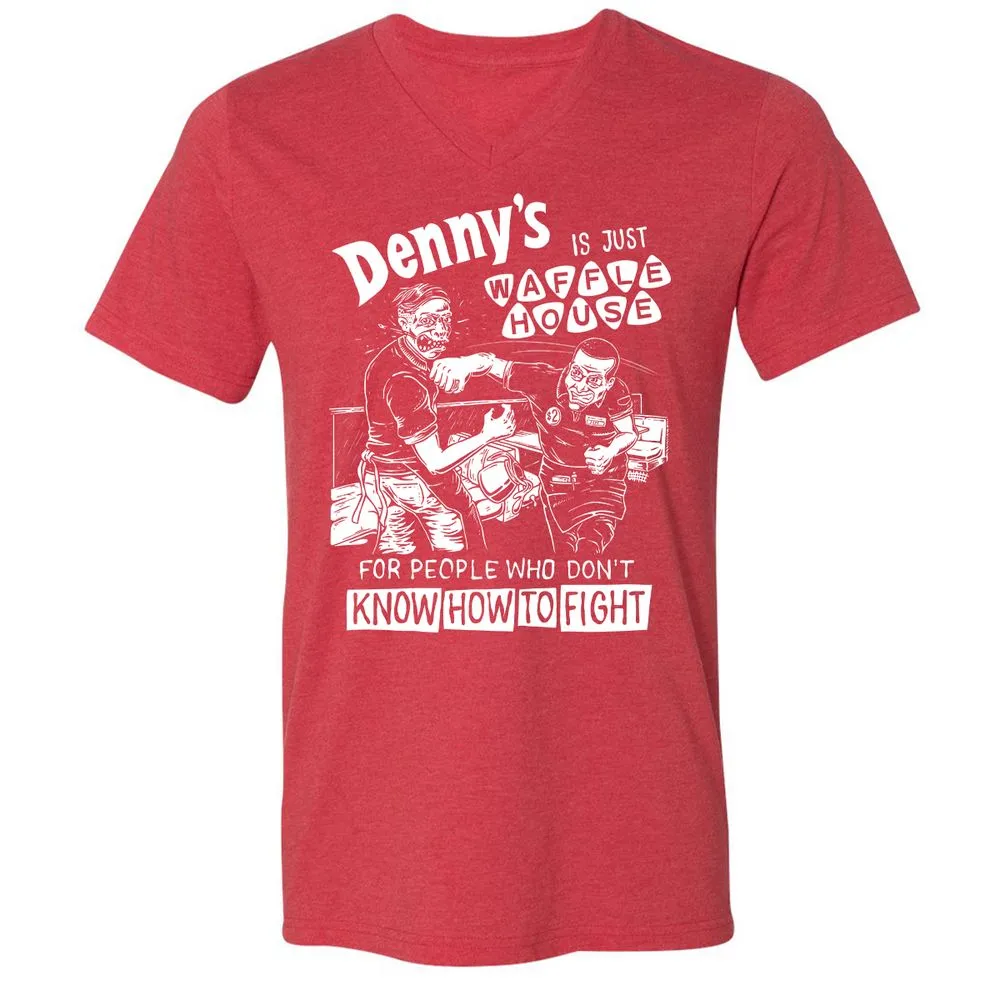 Unisex V-Neck T-Shirt - 5ZSNV8SE - Heather Red - 16