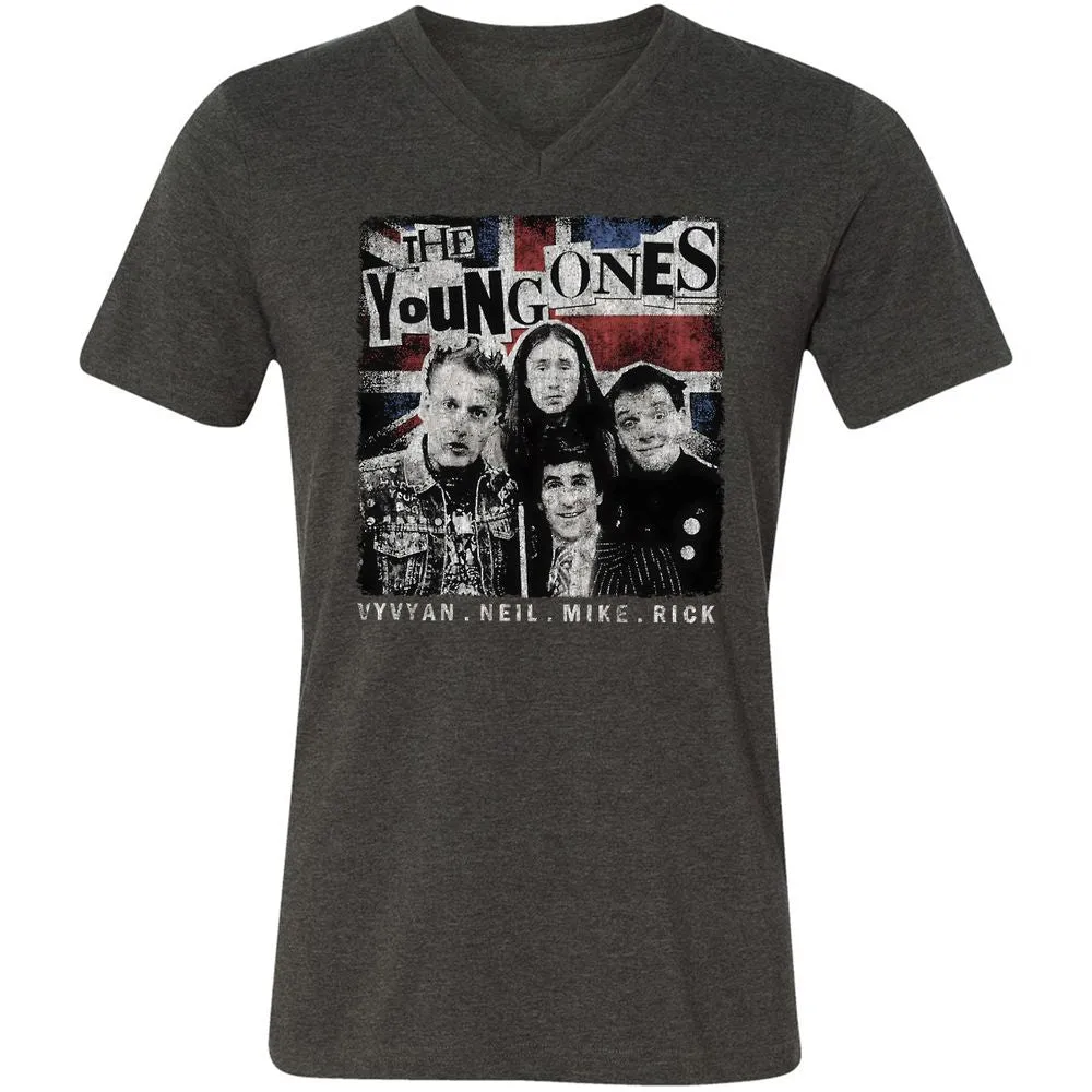Unisex V-Neck T-Shirt - VNVWR2SW - Dark Grey Heather - 8