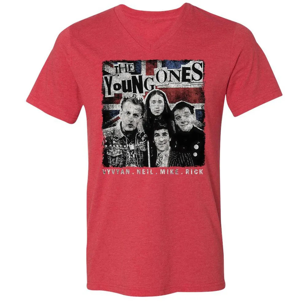 Unisex V-Neck T-Shirt - VNVWR2SW - Heather Red - 16