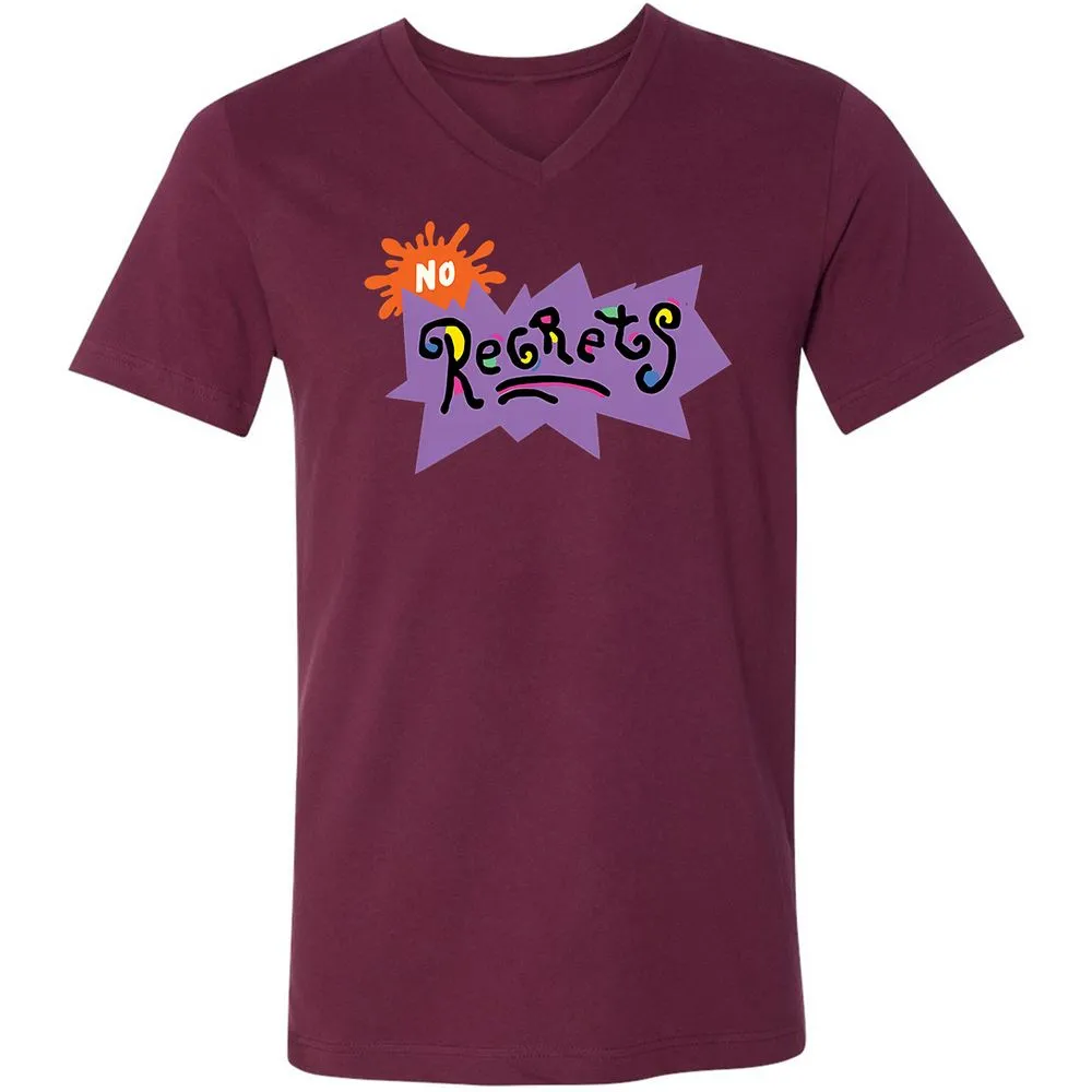 Unisex V-Neck T-Shirt - PDD5KLXM - Maroon - 6