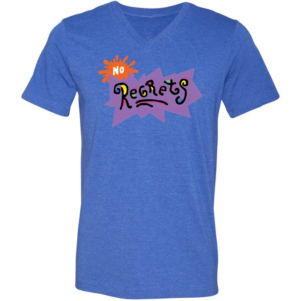 Unisex V-Neck T-Shirt - PDD5KLXM - Heather True Royal - 14