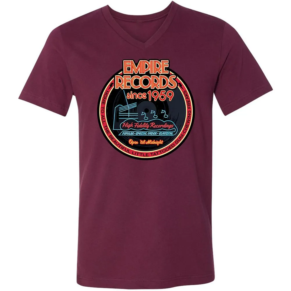 Unisex V-Neck T-Shirt - DXHM2546 - Maroon - 6
