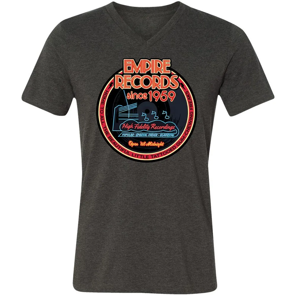Unisex V-Neck T-Shirt - DXHM2546 - Dark Grey Heather - 8