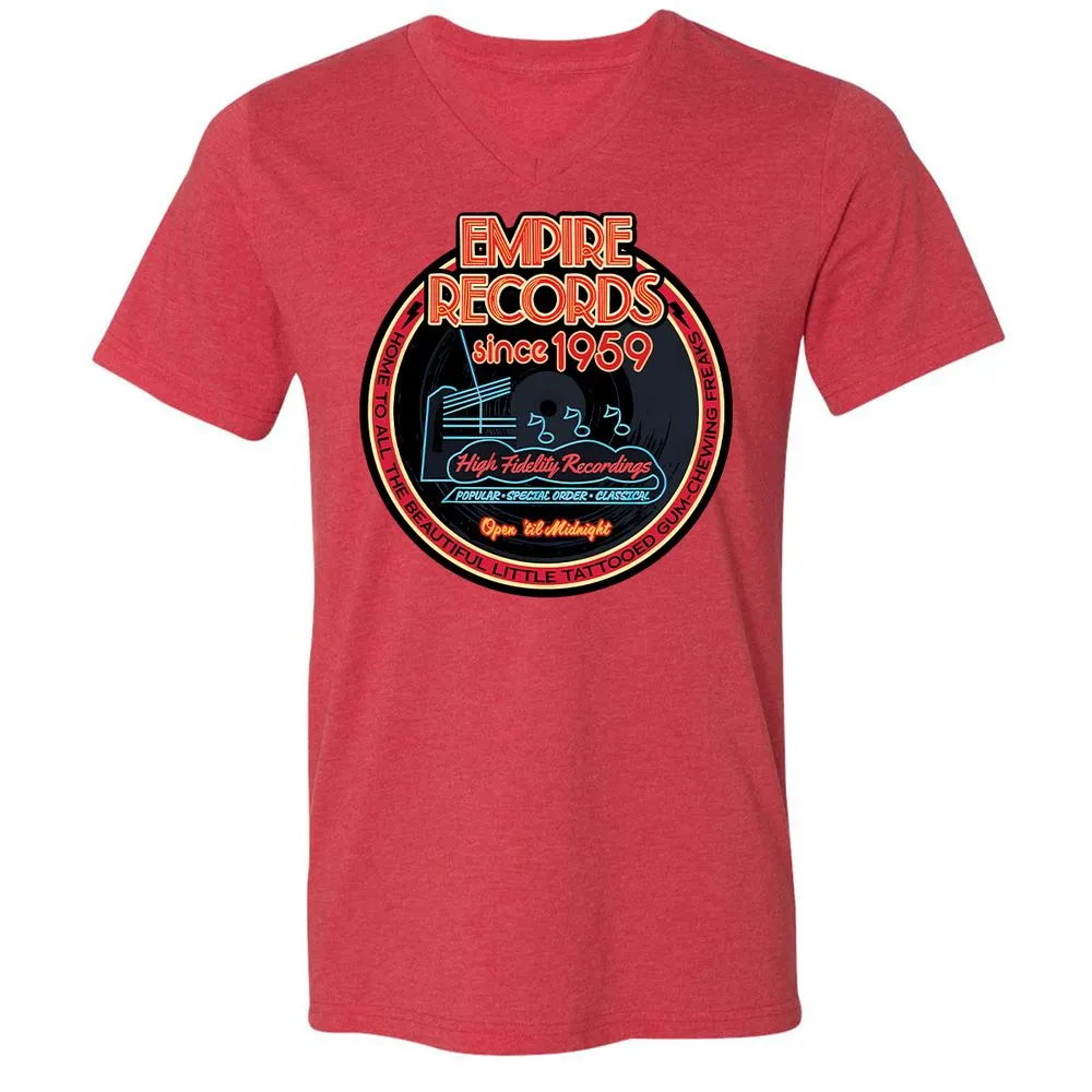 Unisex V-Neck T-Shirt - DXHM2546 - Heather Red - 16