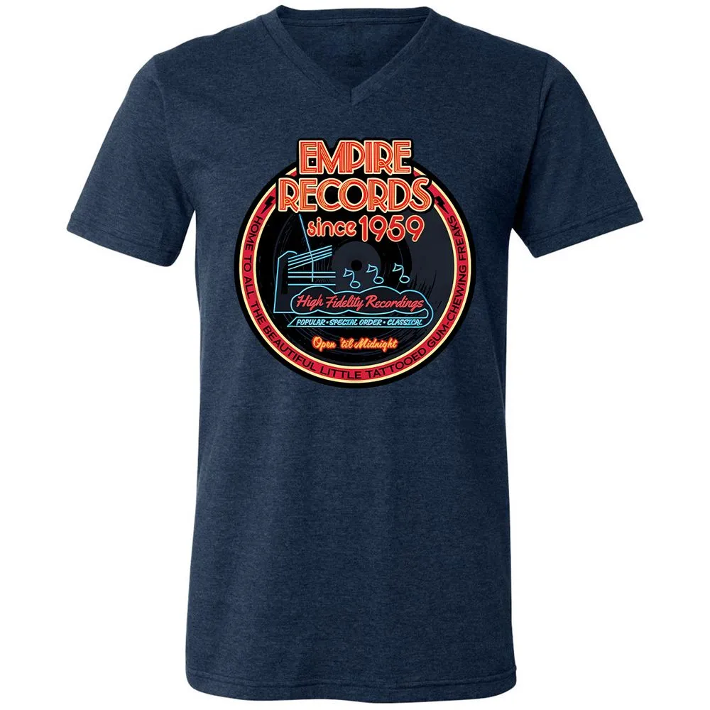Unisex V-Neck T-Shirt - DXHM2546 - Heather Navy - 15