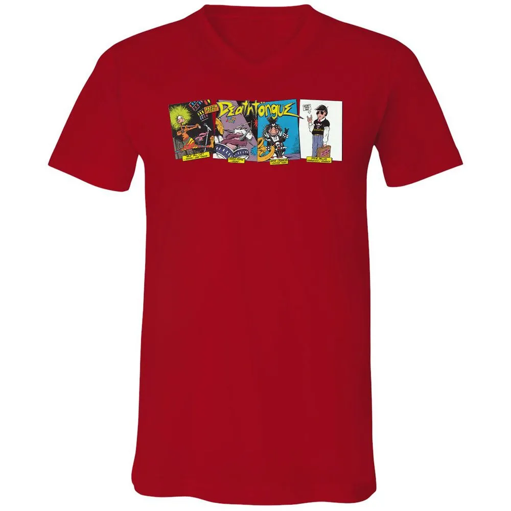 Unisex V-Neck T-Shirt - UXJPEJBW - Red - 3