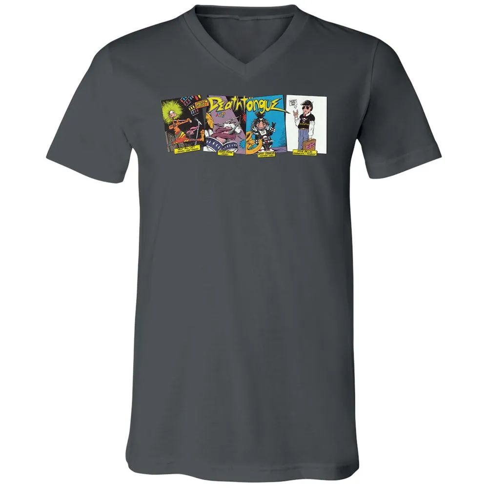 Unisex V-Neck T-Shirt - UXJPEJBW - Asphalt - 12