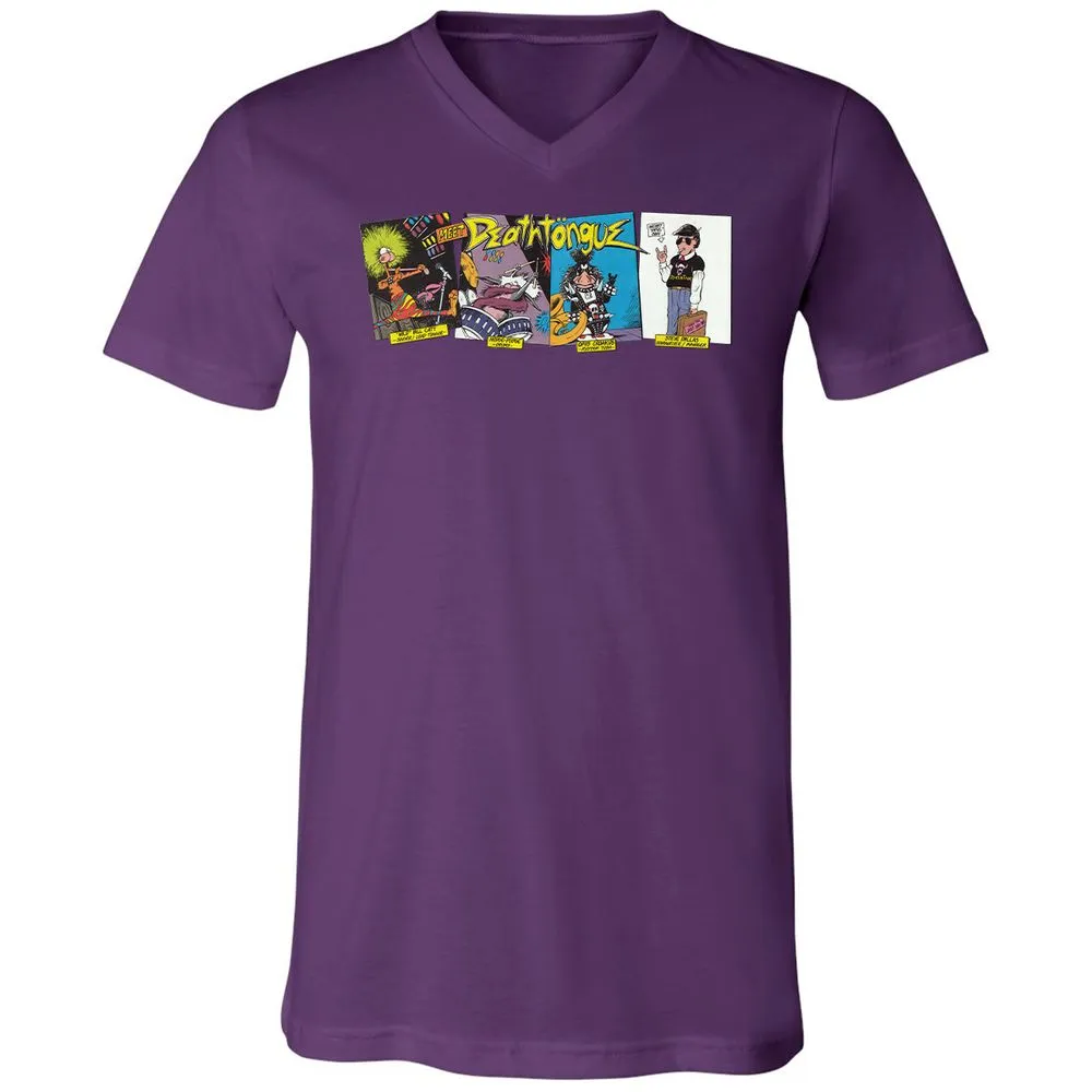 Unisex V-Neck T-Shirt - UXJPEJBW - Team Purple - 9