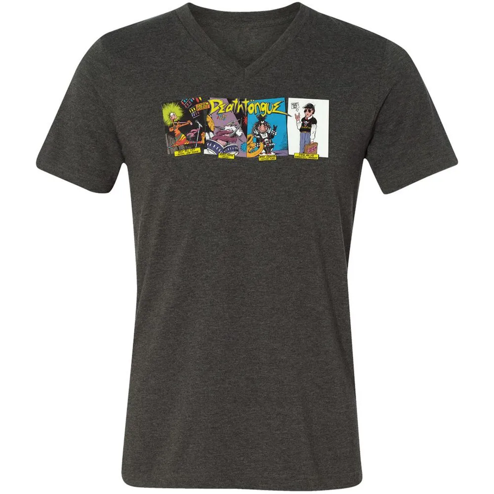 Unisex V-Neck T-Shirt - UXJPEJBW - Dark Grey Heather - 8