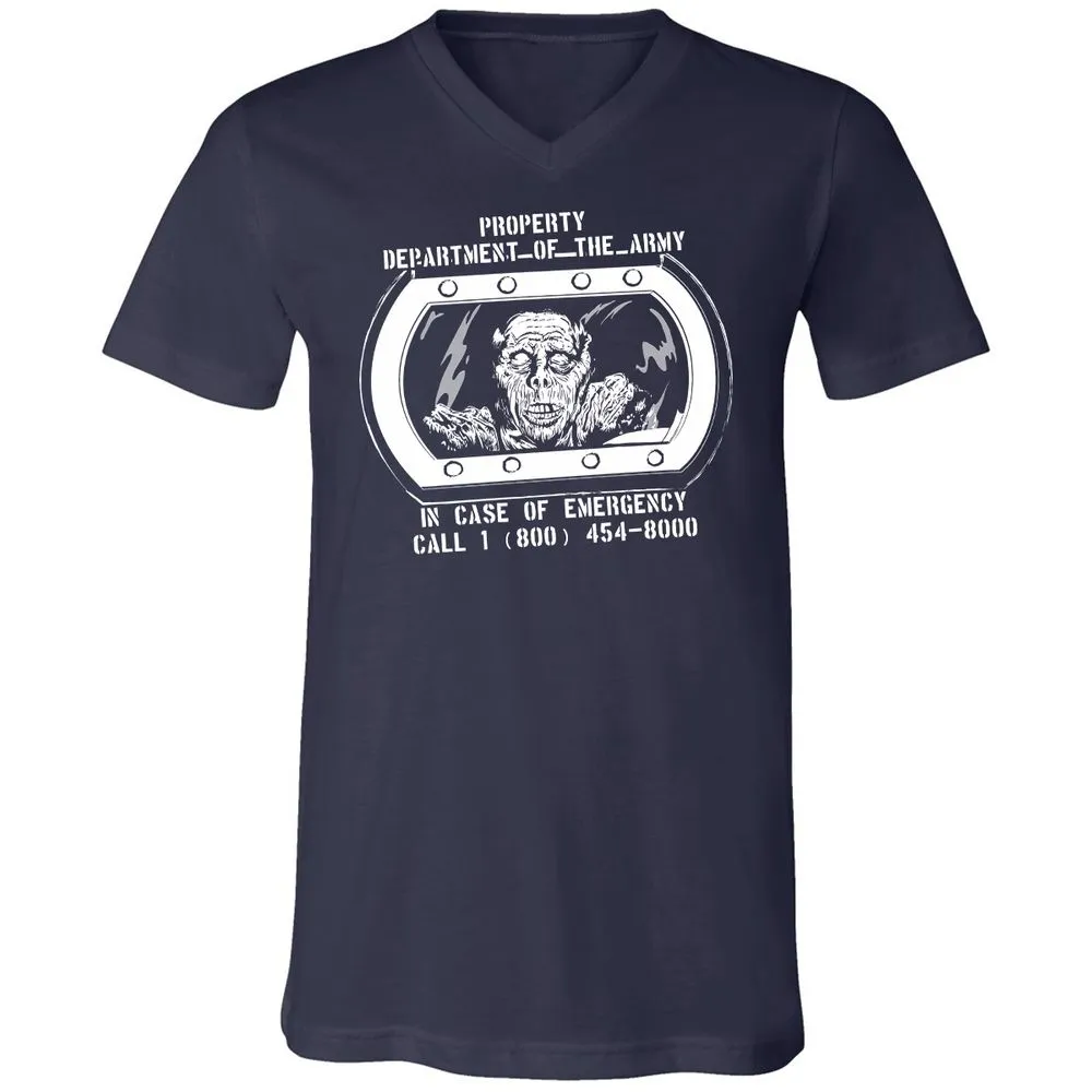 Unisex V-Neck T-Shirt - MVMGQCXR - Navy - 2