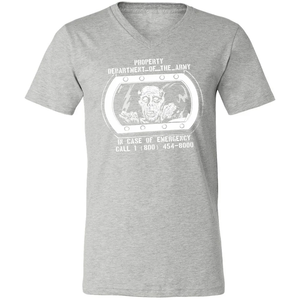 Unisex V-Neck T-Shirt - MVMGQCXR - Athletic Heather - 7
