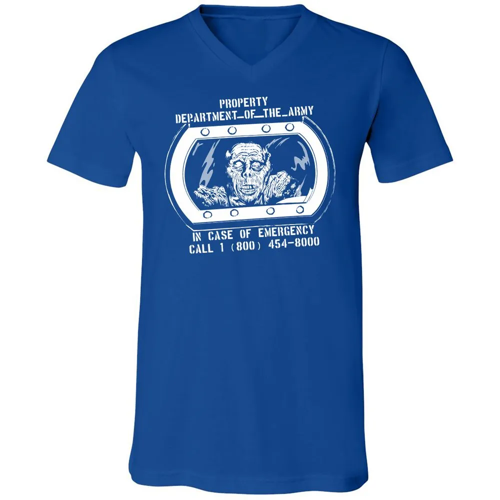 Unisex V-Neck T-Shirt - MVMGQCXR - True Royal - 4