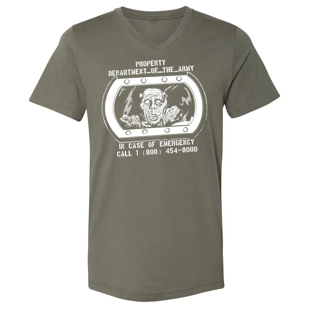 Unisex V-Neck T-Shirt - MVMGQCXR - Military Green - 10