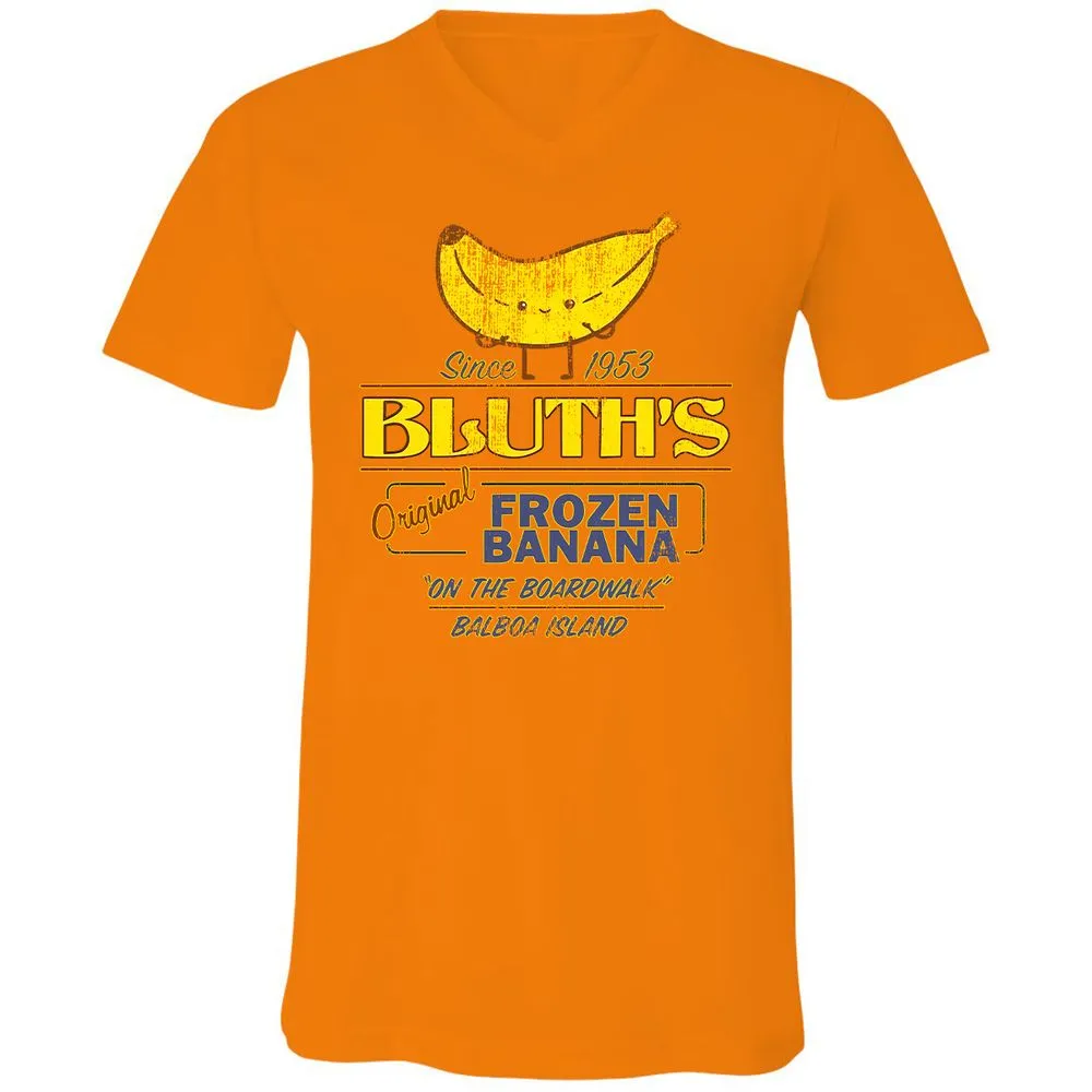 Unisex V-Neck T-Shirt - Q3KVS9Z6 - Orange - 11
