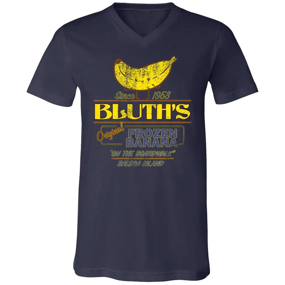 Unisex V-Neck T-Shirt - Q3KVS9Z6 - Navy - 2