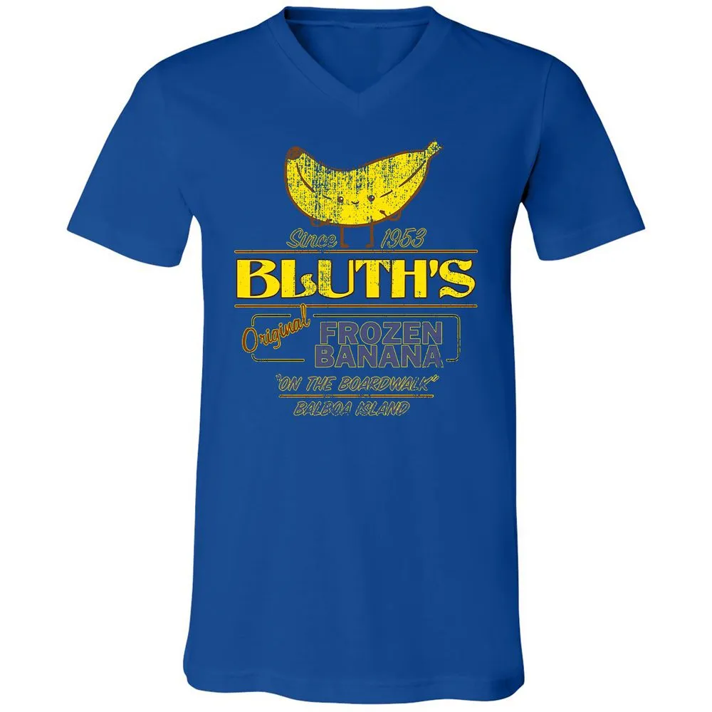 Unisex V-Neck T-Shirt - Q3KVS9Z6 - True Royal - 4