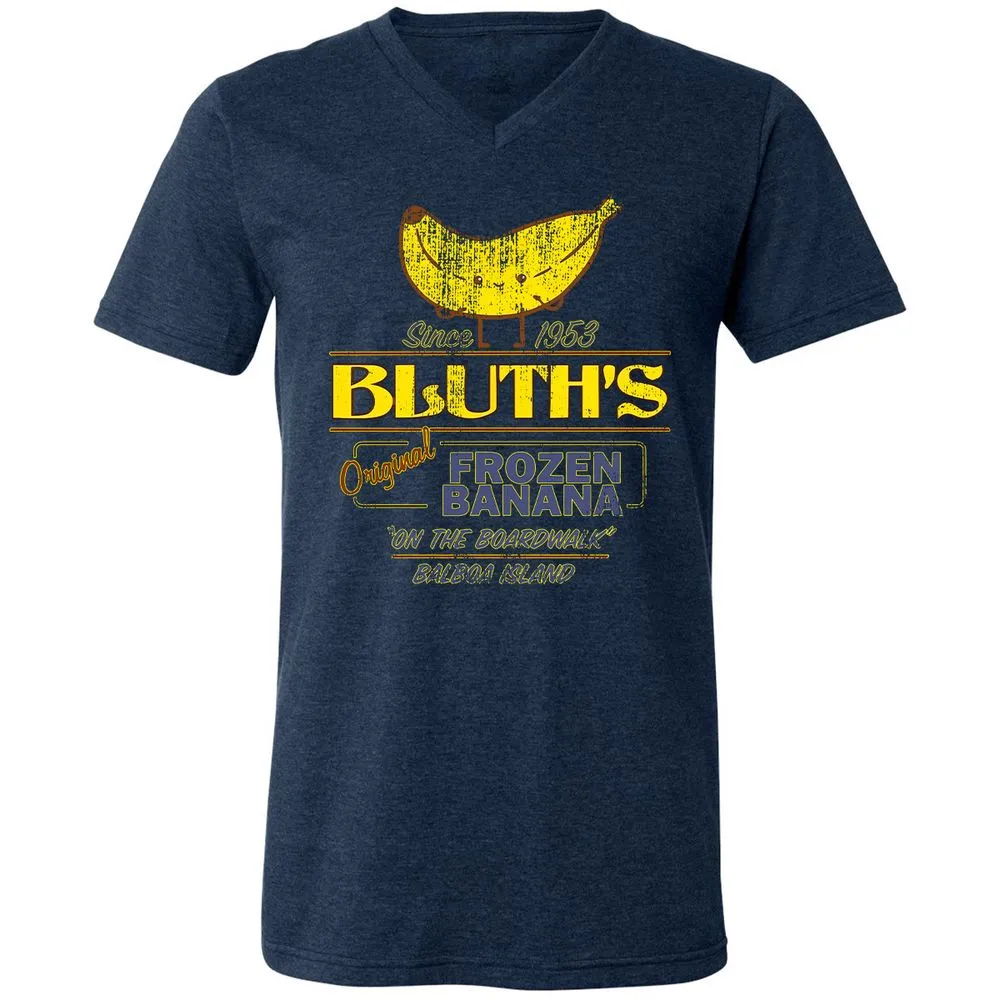 Unisex V-Neck T-Shirt - Q3KVS9Z6 - Heather Navy - 15