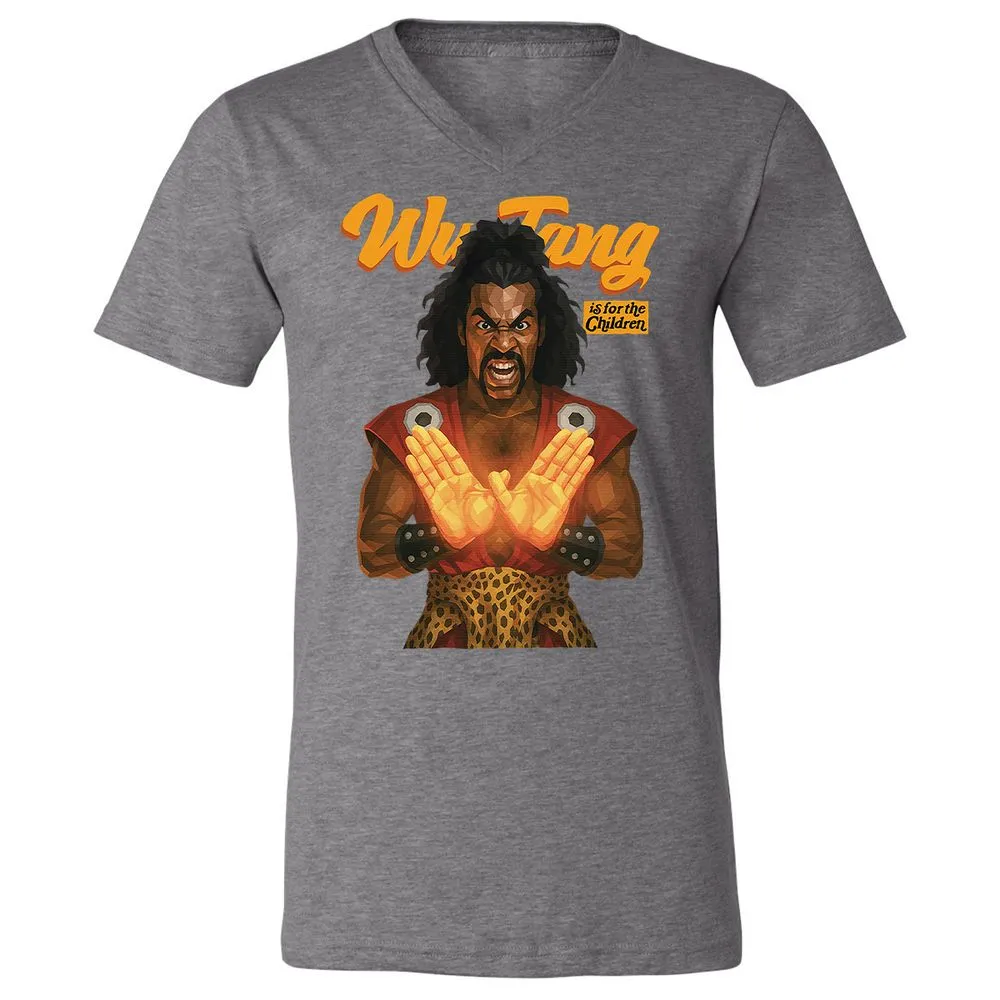 Unisex V-Neck T-Shirt - YHUTLEER - Deep Heather - 13