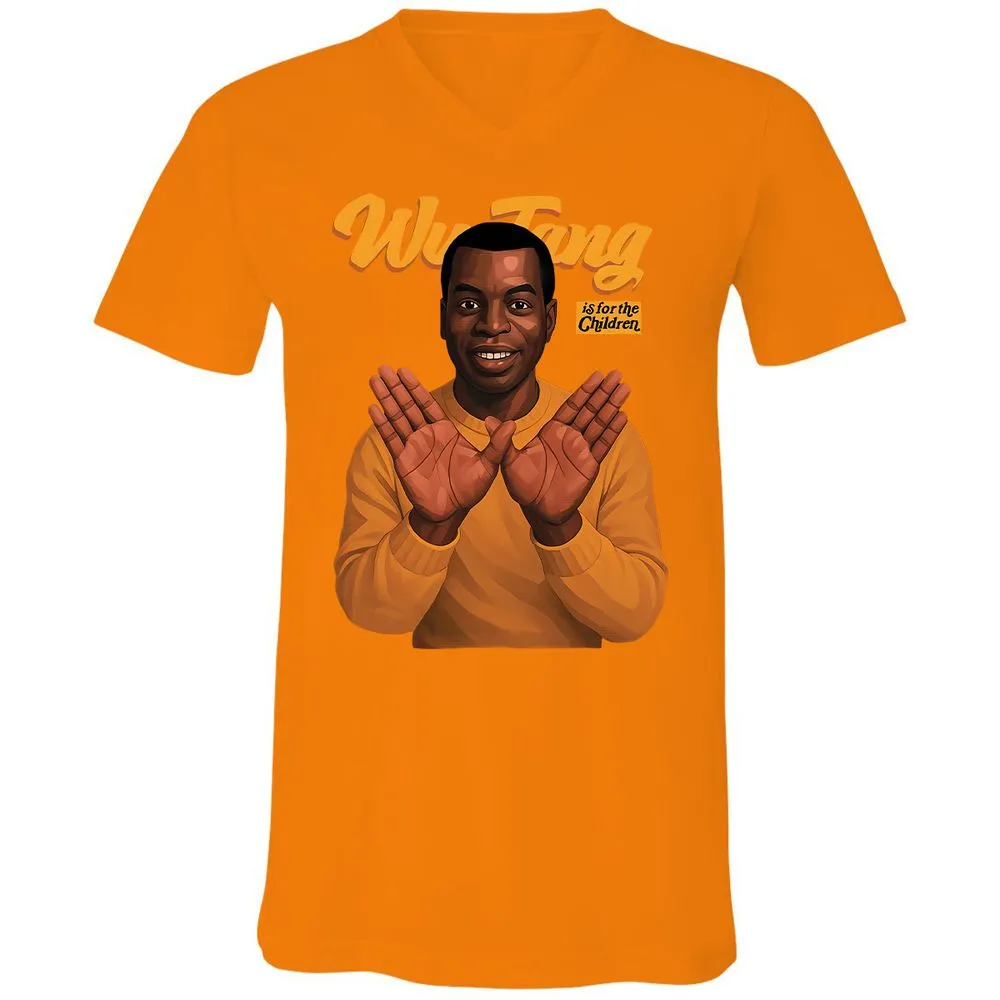 Unisex V-Neck T-Shirt - 67QQ5VEH - Orange - 11