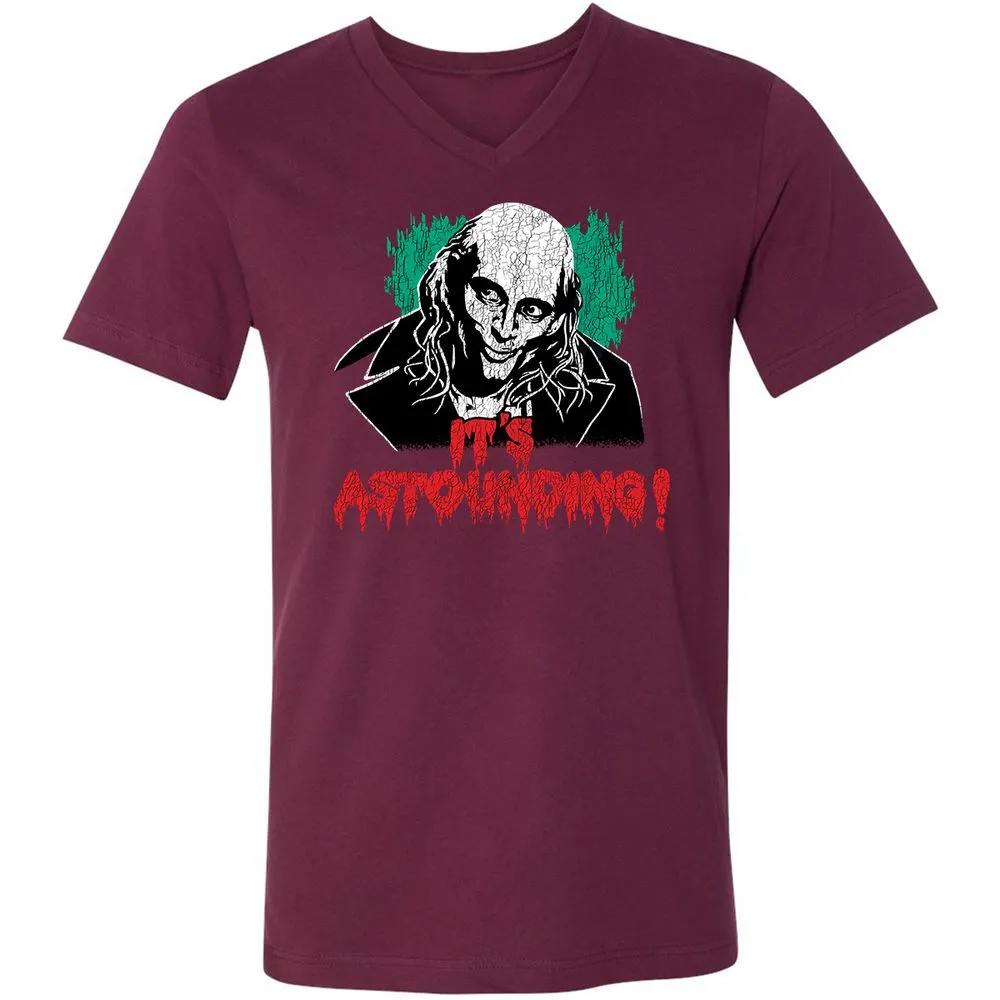 Unisex V-Neck T-Shirt - SNXLYNTX - Maroon - 6