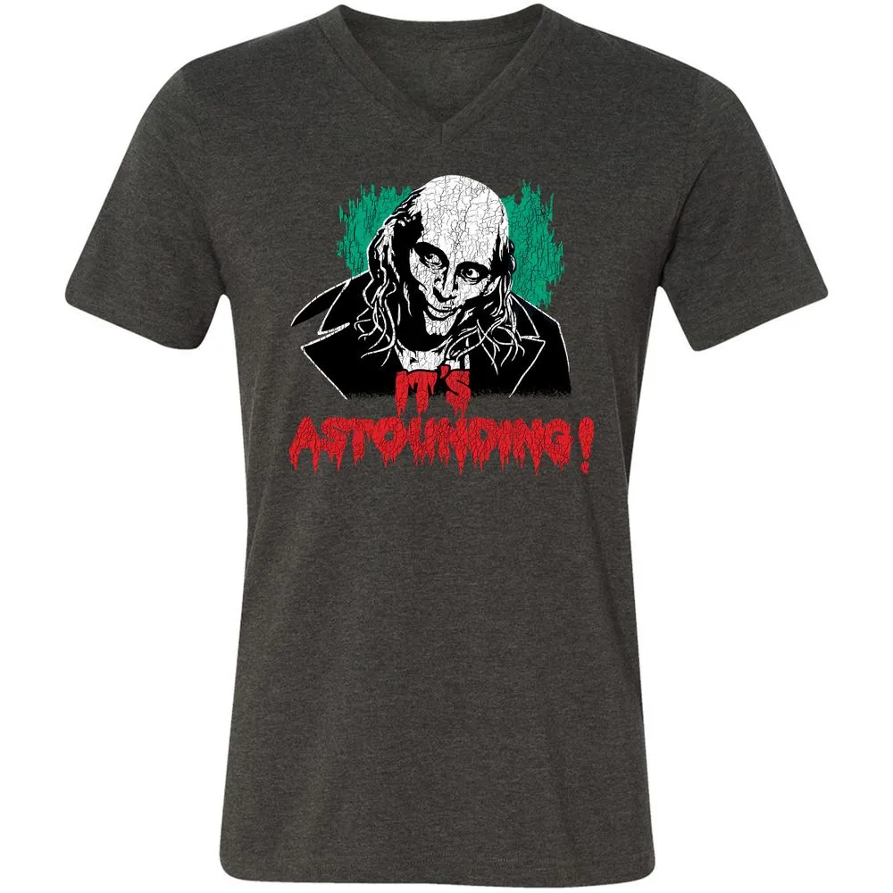 Unisex V-Neck T-Shirt - SNXLYNTX - Dark Grey Heather - 8