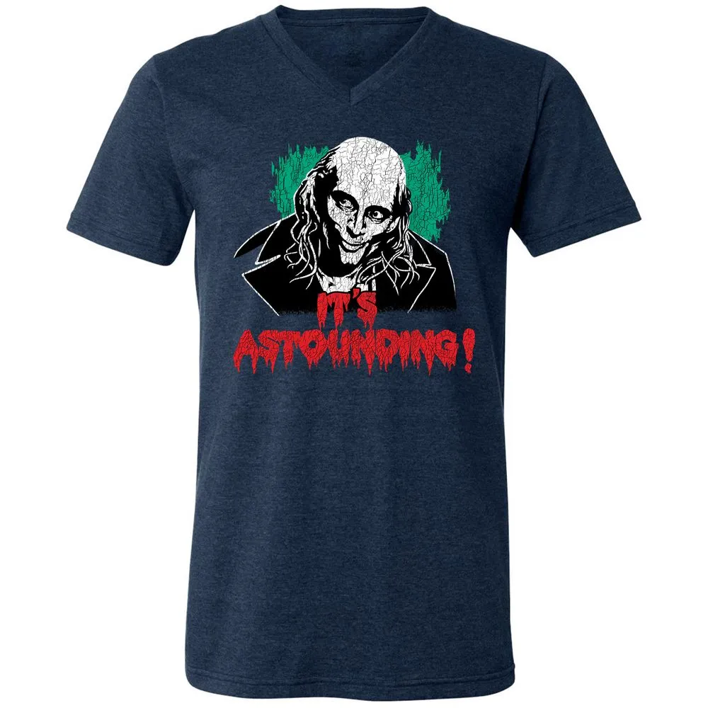 Unisex V-Neck T-Shirt - SNXLYNTX - Heather Navy - 15